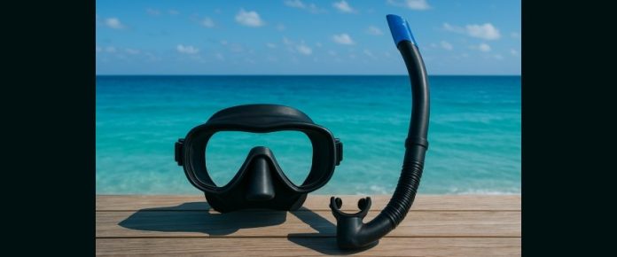 maschera e boccaglio per fare snorkeling