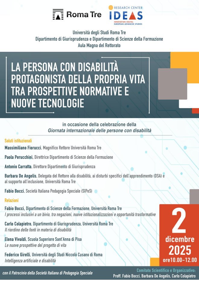 locandina con il programma del convegno 