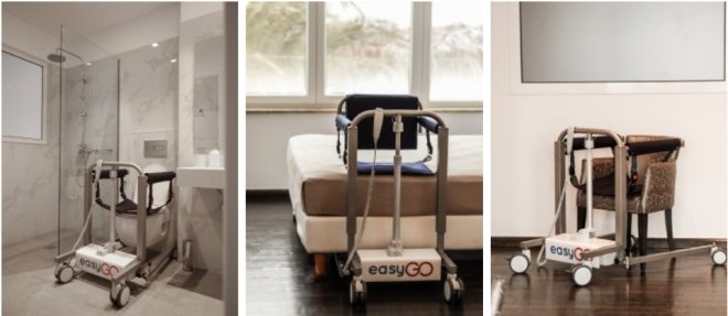 sollevatore elettrico in varie stanze