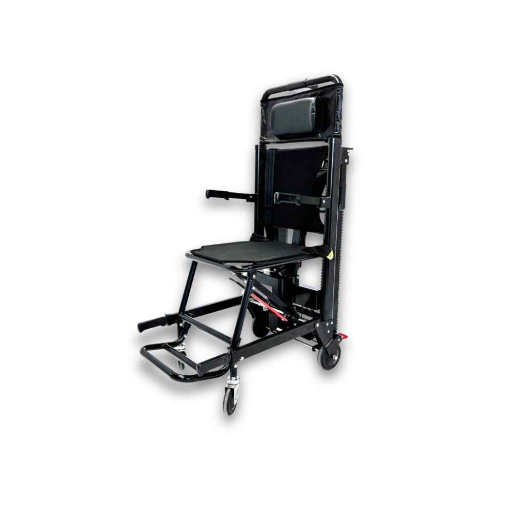 Montascale a cingoli elettrico senza installazione: un ausilio mobile per salire le scale 1