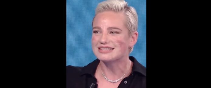 Bebe Vio durante l'intervista televisiva con Fabio Fazio alla trasmissione Che tempo che fa